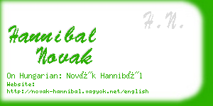 hannibal novak business card